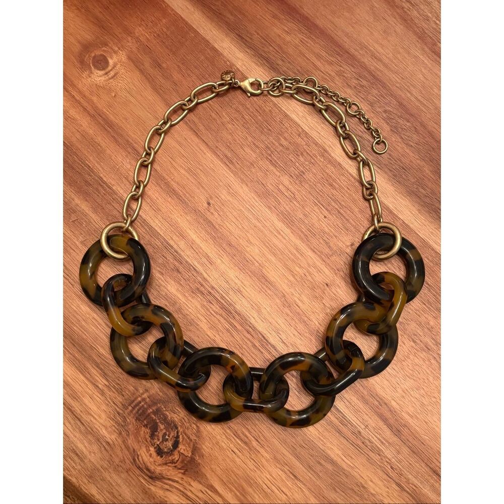 J.Crew | Tortoise Link Collar Necklace | 18” Adjustable